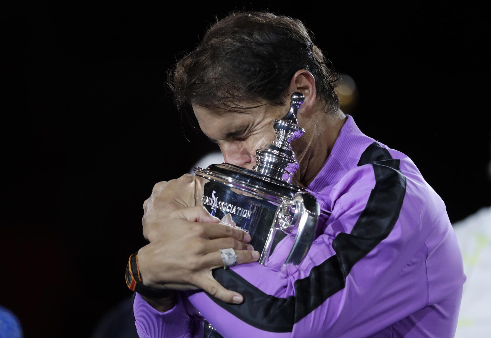 Úprimná radosť španielskeho tenistu Rafaela Nadala po finále US Open.