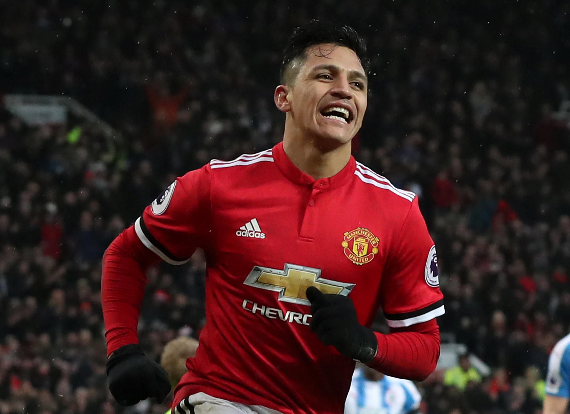 Alexis Sánchez v drese Manchestru United