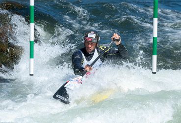 Vodný slalom: Slafkovský predviedol skvelú jazdu, no dotyk ho pripravil o pódium