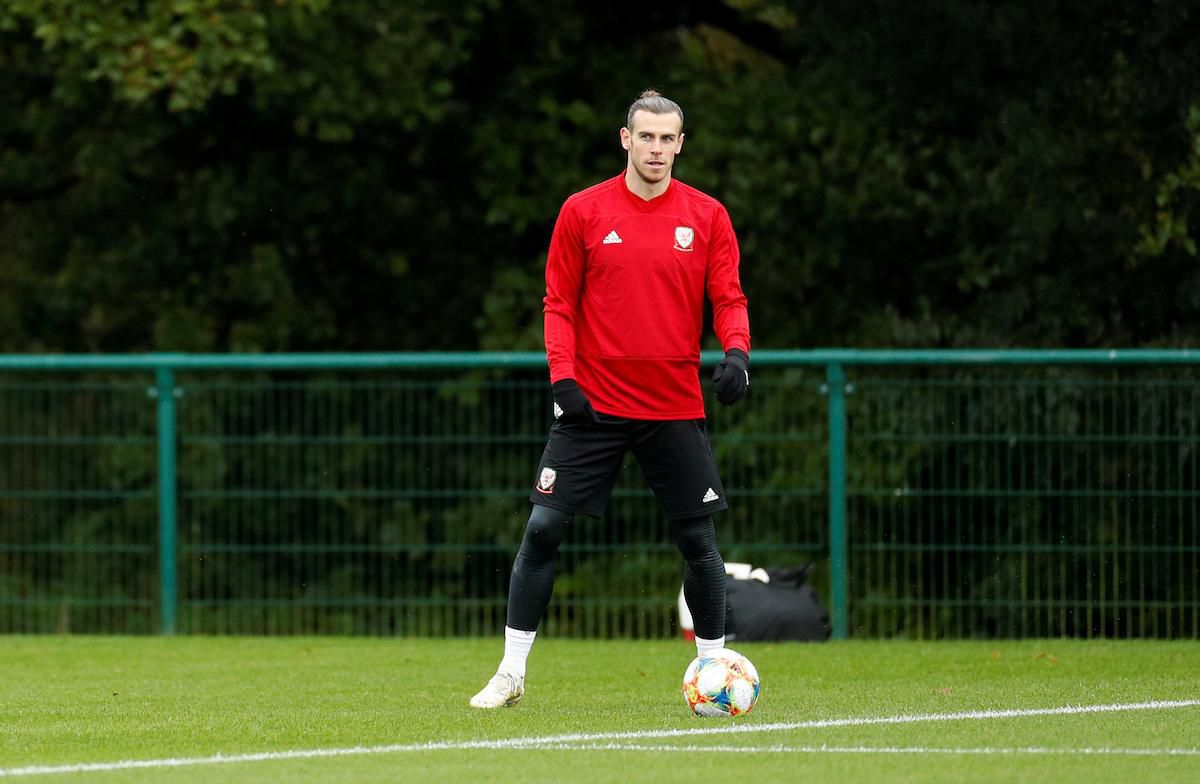 Gareth Bale počas tréningu waleskej reprezentácie.