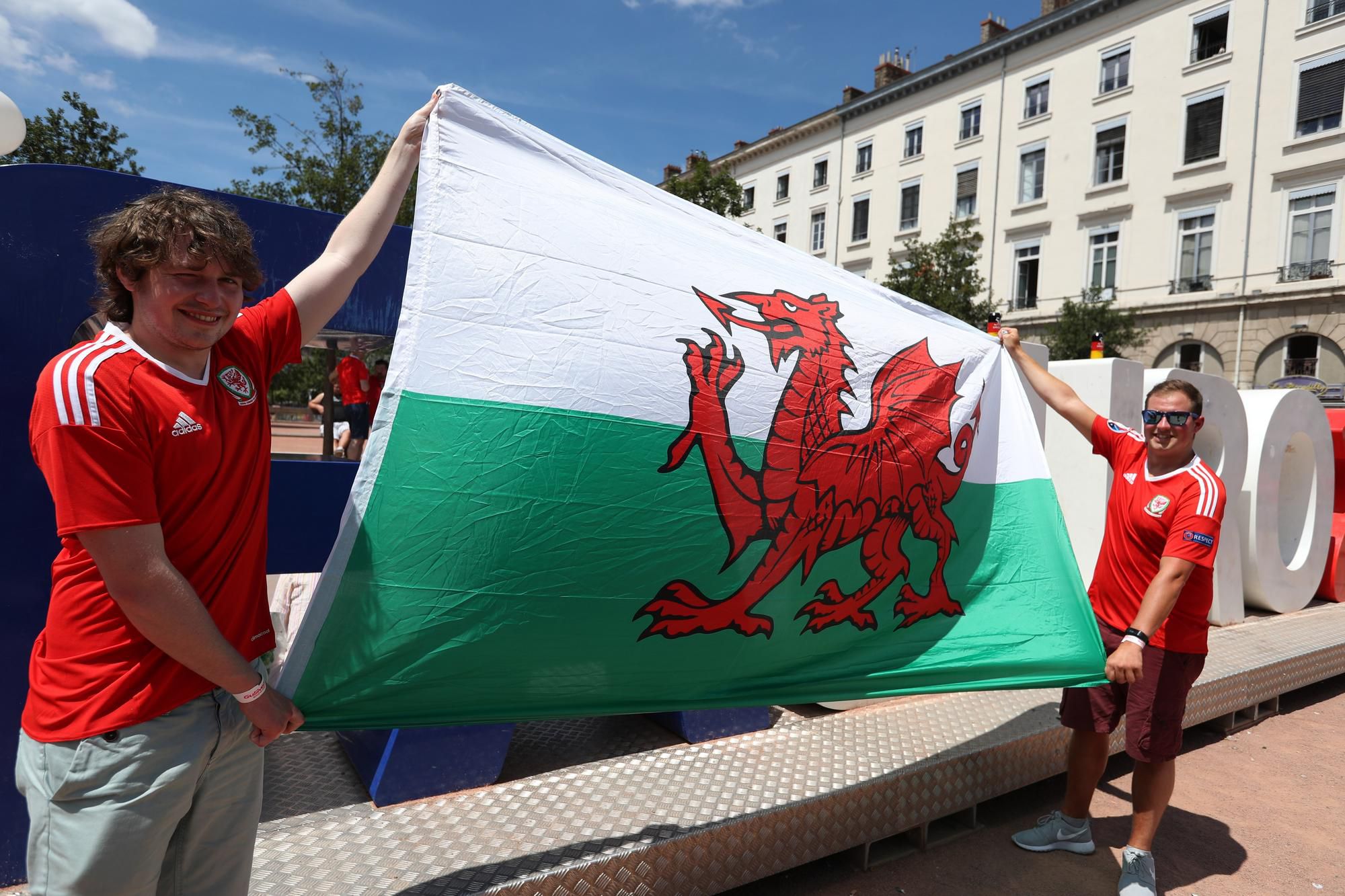 Fanúšikovia Walesu na EURO 2016.