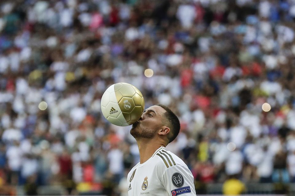 Eden Hazard v drese Realu Madrid.