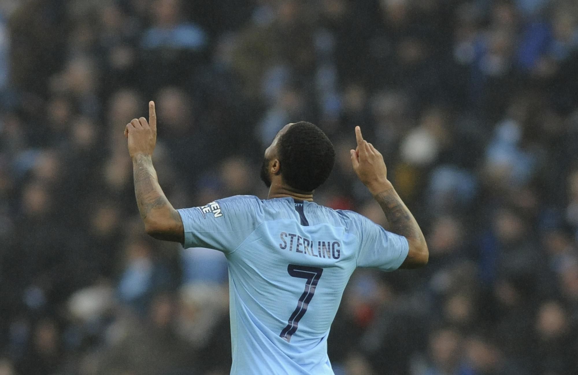 Hráč Manchesteru City Raheem Sterling.