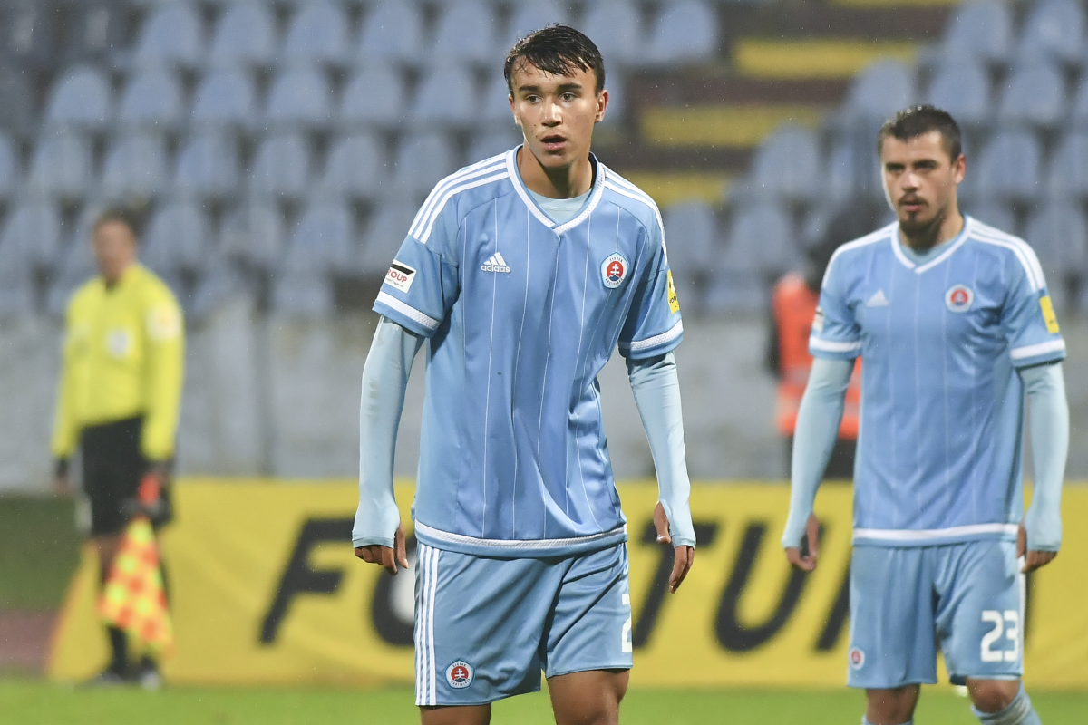 David Strelec v drese ŠK Slovan Bratislava.