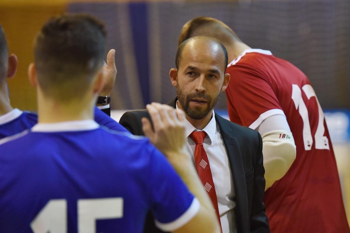 Tréner slovenskej futsalovej reprezentácie Marián Berky.