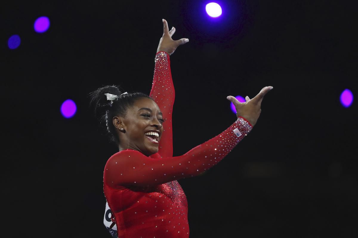 Americká gymnastka Simone Bilesová.