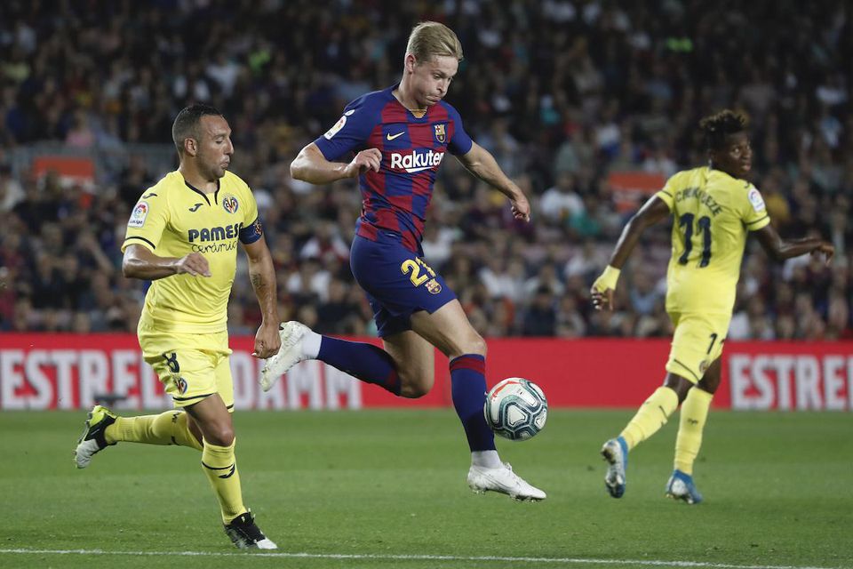 Frenkie de Jong (FC Barcelona) v zápase so Villarrealom.