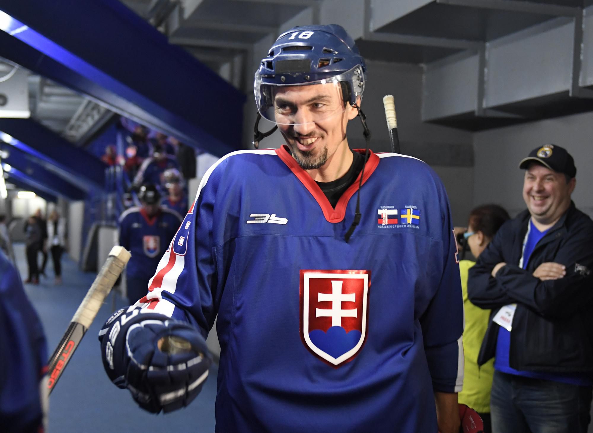 Bývalý slovenský reprezentant v hokeji Miroslav Šatan pred exhibíciou hviezd Slovensko - Švédsko.