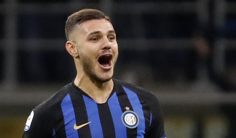 Mauro Icardi (Inter Miláno) so šťastným výrazom v tvári.