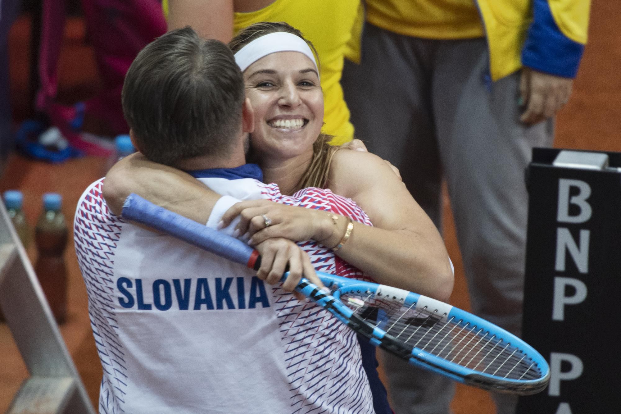 Dominika Cibulková s trénerom Matejom Liptákom