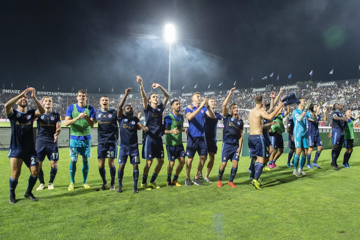 Futbalisti Slovana Bratislava oslavujú postup do Európskej ligy