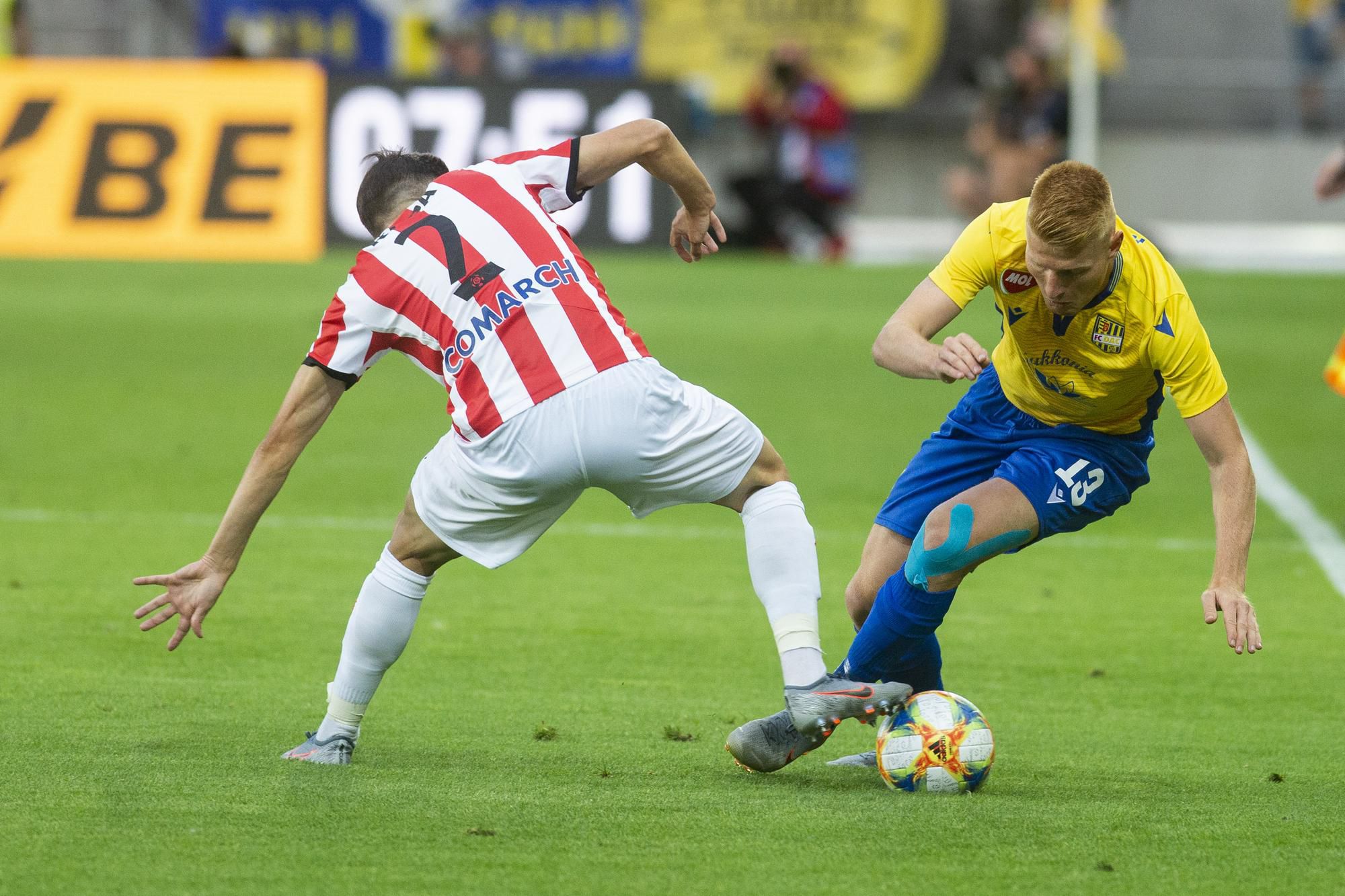 Momentka zo zápasu Európskej ligy FK DAC 1904 Dunajská Streda - Cracovia Krakov.