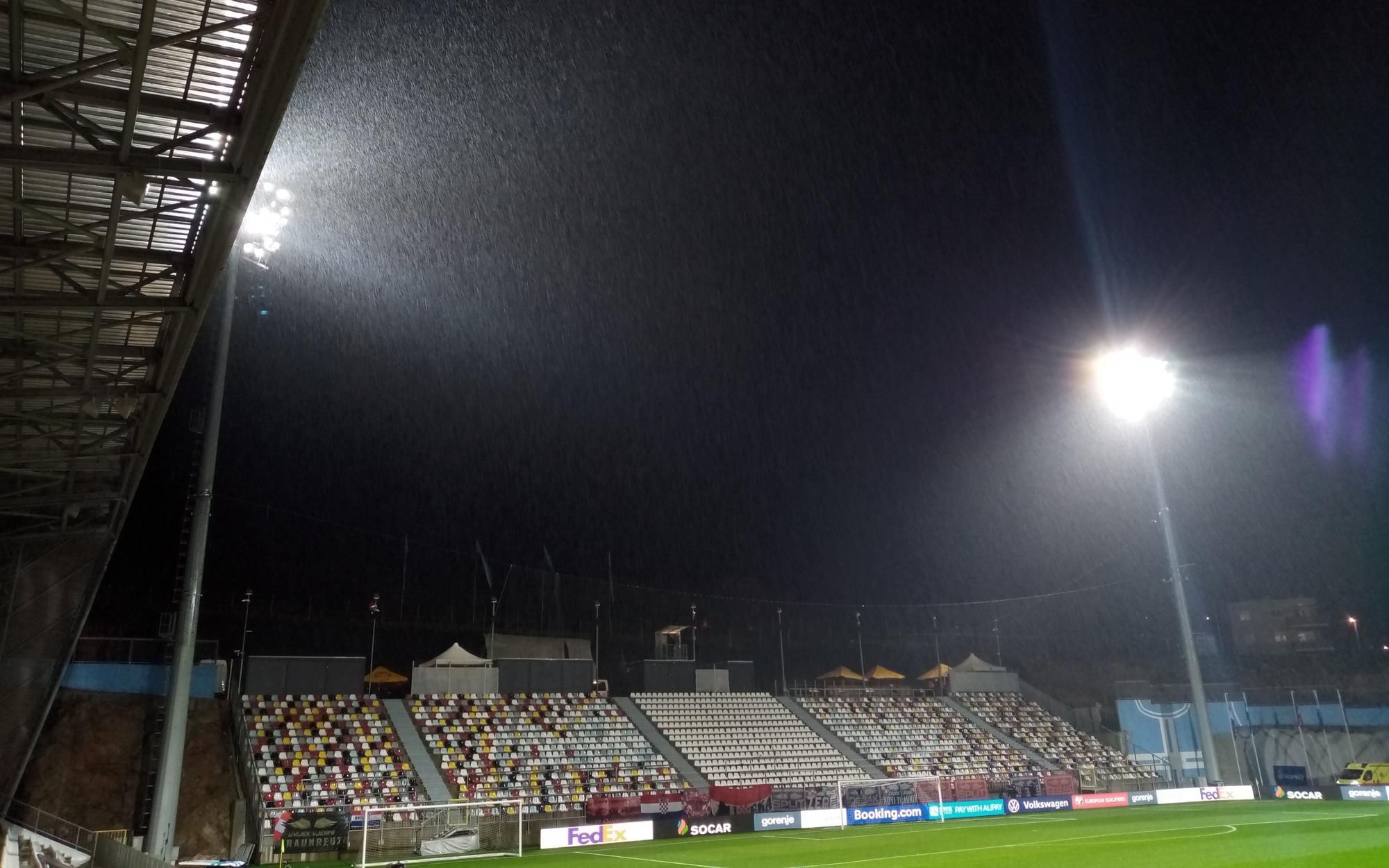 Štadión Rujevica a počasie pred zápasom Chorvátska so Slovenskom