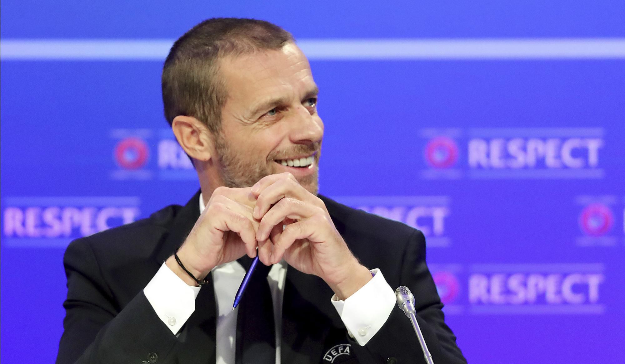 Prezident Európskej futbalovej únie (UEFA) Aleksander Čeferin.