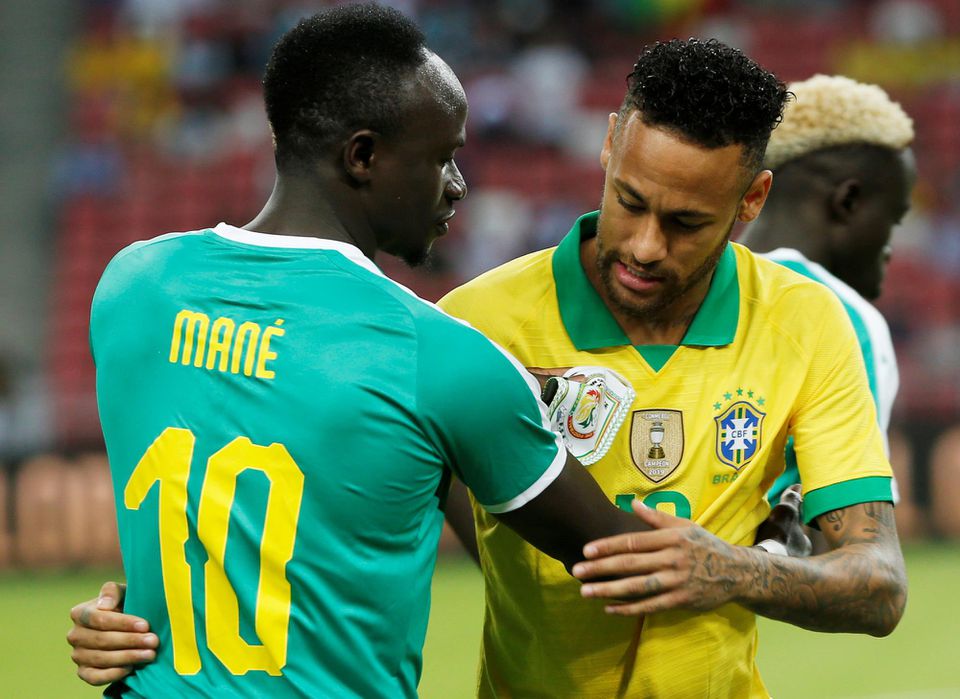Neymar a Sadio Mané pred prípravným zápasom