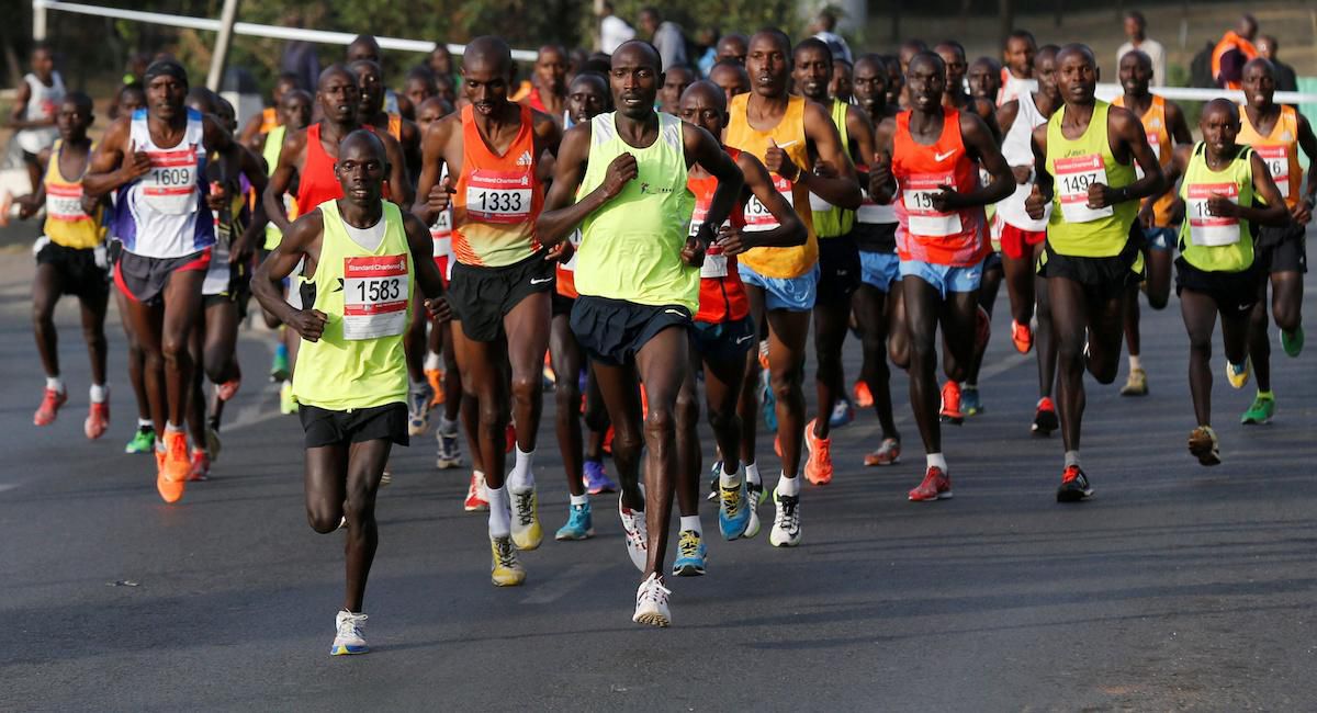 Maratón v Nairobi, hlavnom meste Kene.