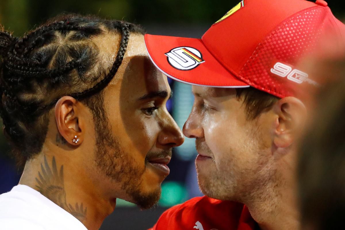 Lewis Hamilton a Sebastian Vettel.