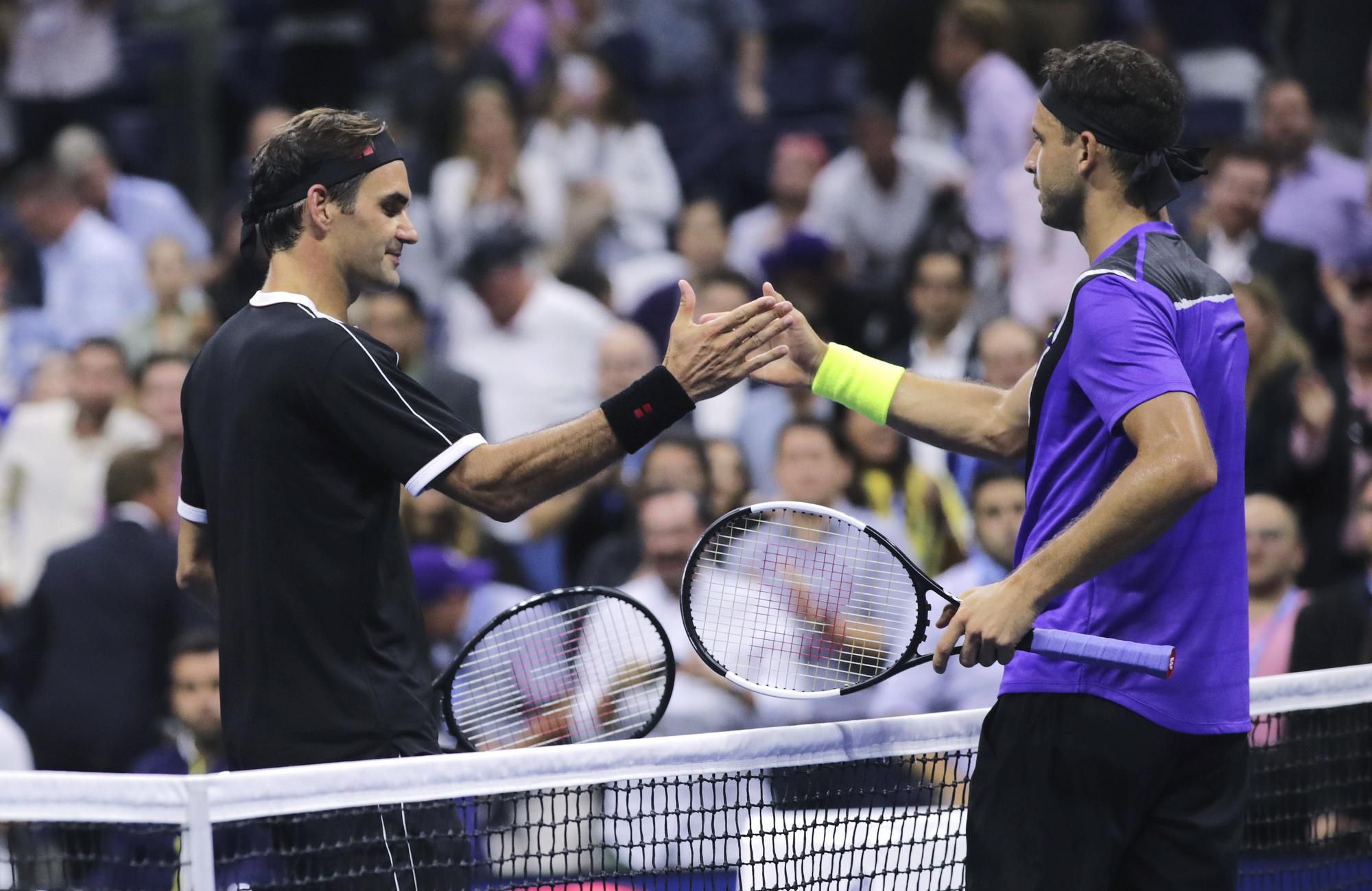 Roger Federer a Grigor Dimitrov po štvrťfinále na US Open