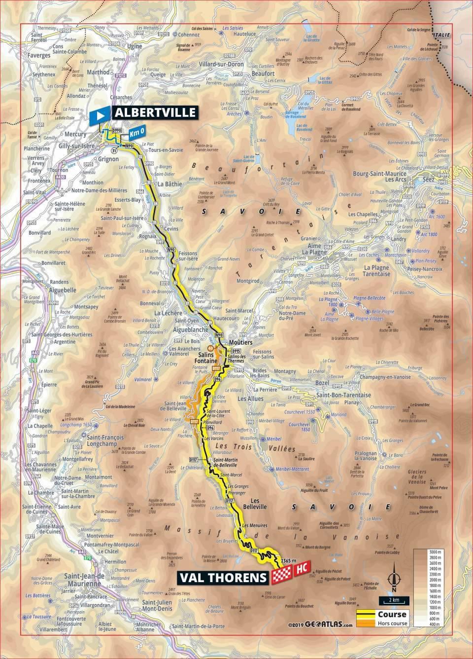 Mapa 20. etpay Tour de France 2019