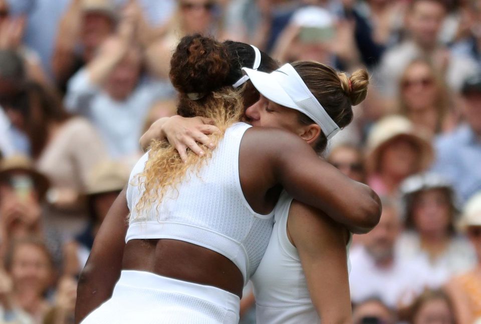 Simona Halepová a Serena Williamsová