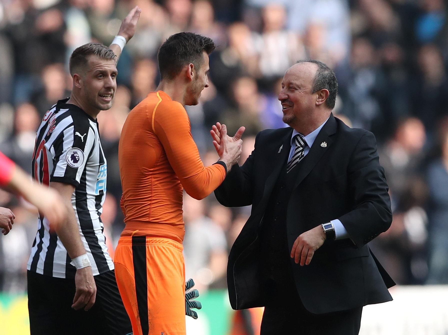 Rafa Benitez a Martin Dúbravka.