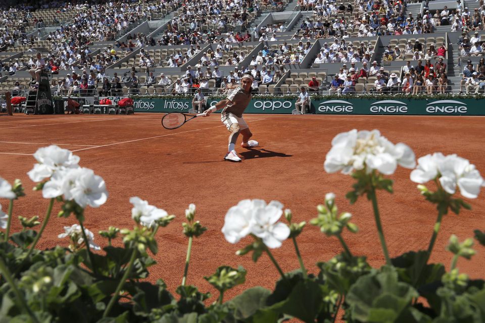 Roger Federer na Roland Garros.