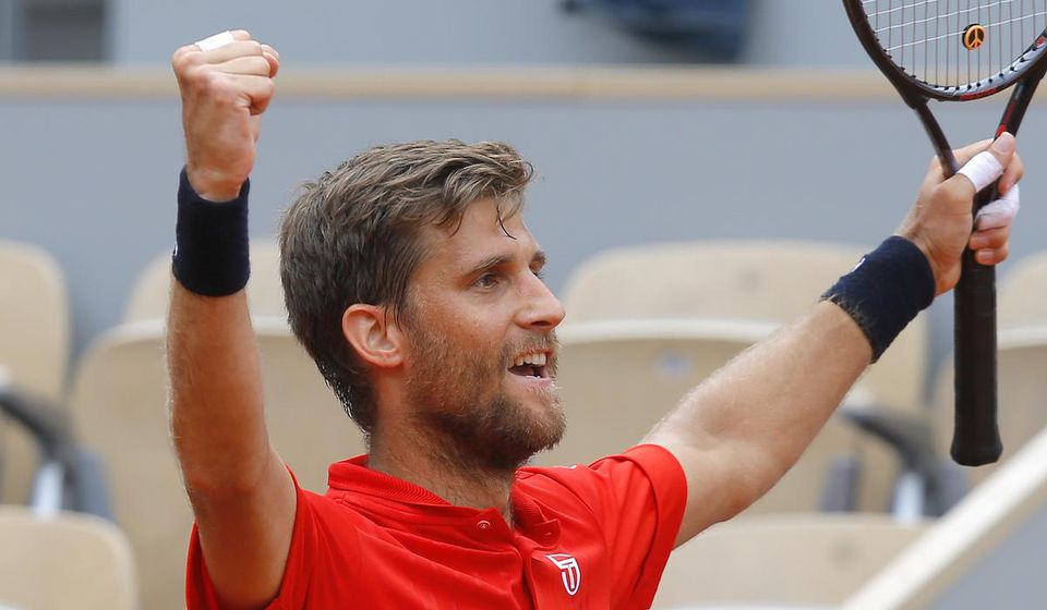 Martin Kližan sa teší z postupu do 3. kola mužskej dvojhry na Roland Garros.