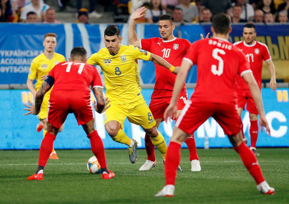 Zápas Ukrajina - Srbsko.