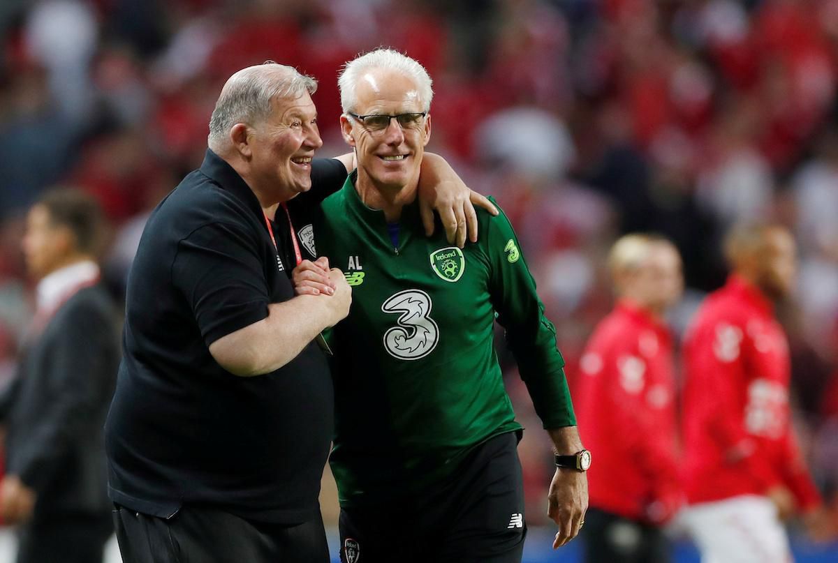 Tréner Írska Mick McCarthy.