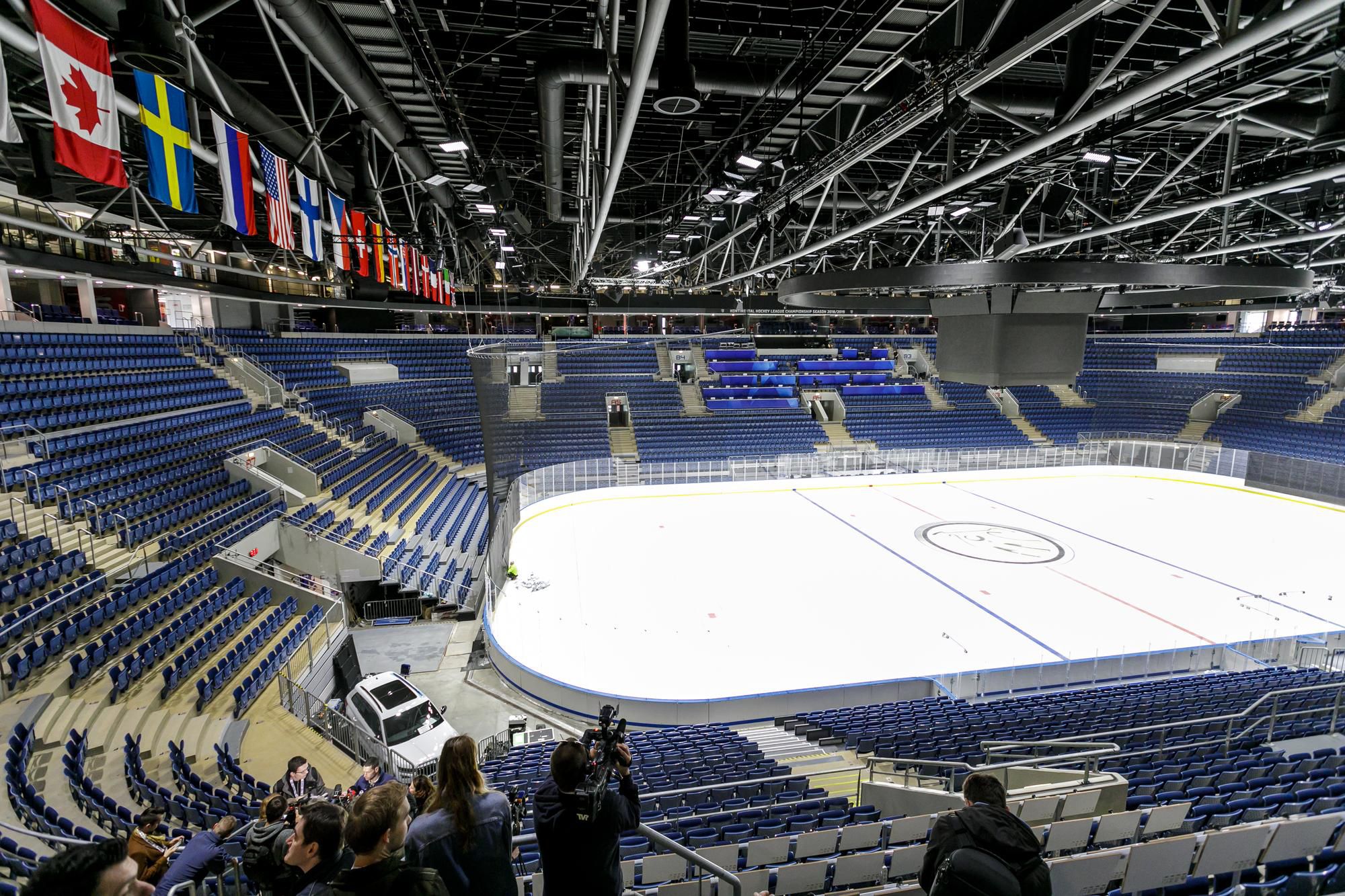 Na snímke zimný štadión Ondreja Nepelu pred MS 2019 v hokeji v Bratislave.