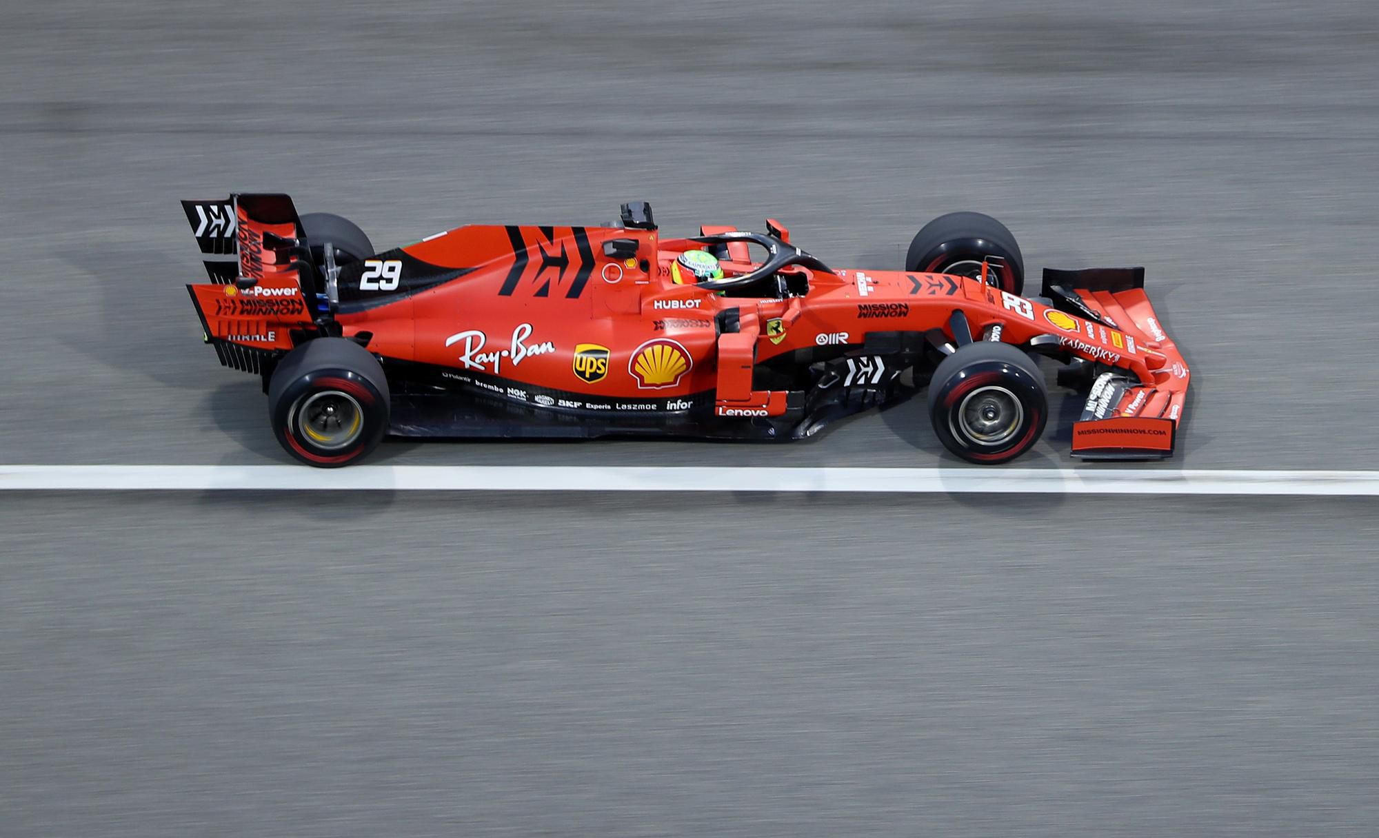 Mick Schumacher vo Ferrari