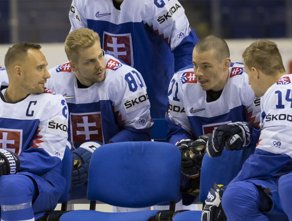 Oficiálne fotenie slovenských hokejových reprezentantov.