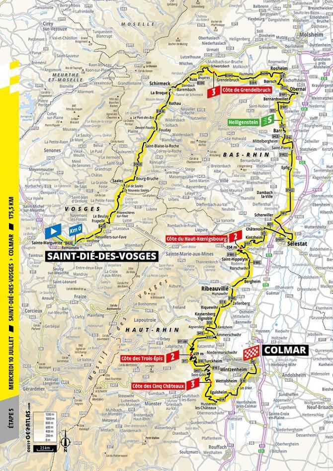 Tour de France 2019 - 5. etapa (mapa)