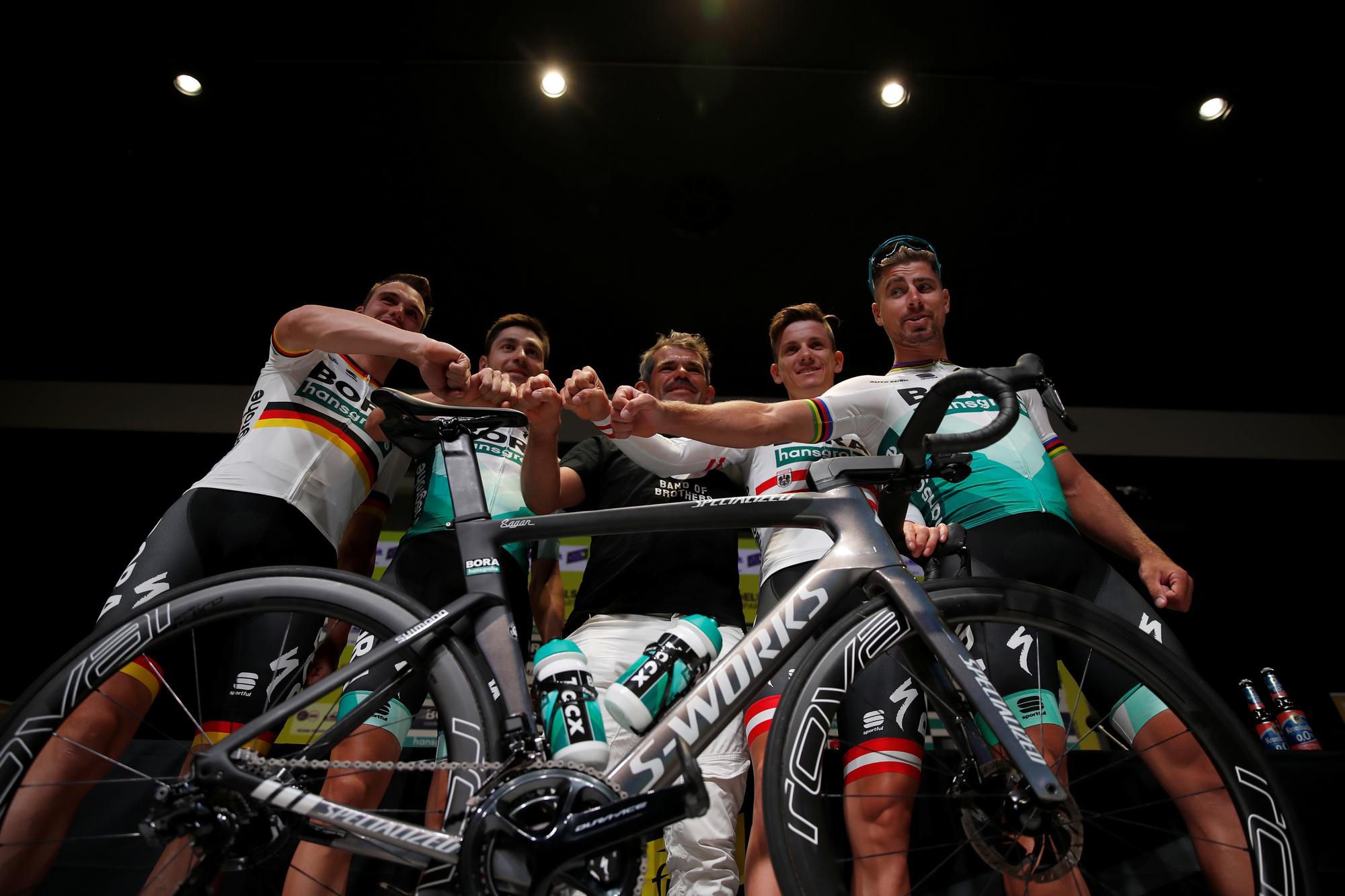 Tím BORA-Hansgrohe pred štartom Tour de France.