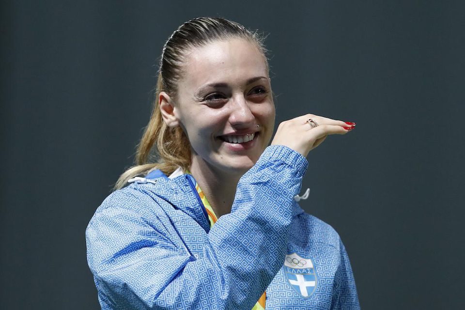 Grécka reprezentantka v športovej streľbe Anna Korakakiová.