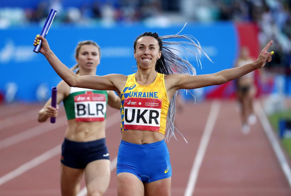 Radosť ukrajinskej atlétky.