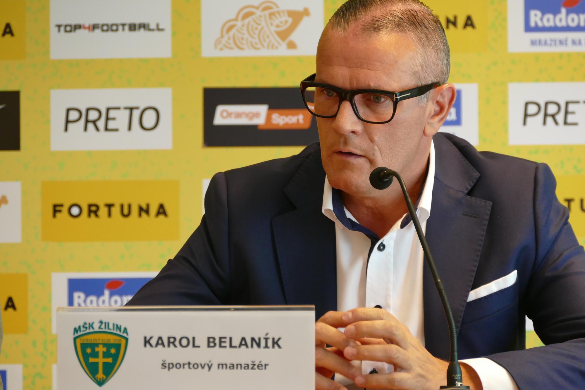 Športový manažér futbalového klubu MŠK Žilina Karol Belaník.