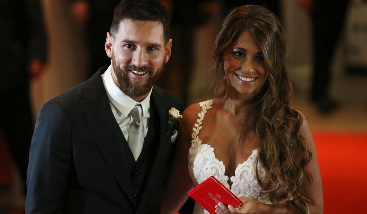 Lionel Messi a Antonella Rocuzzo