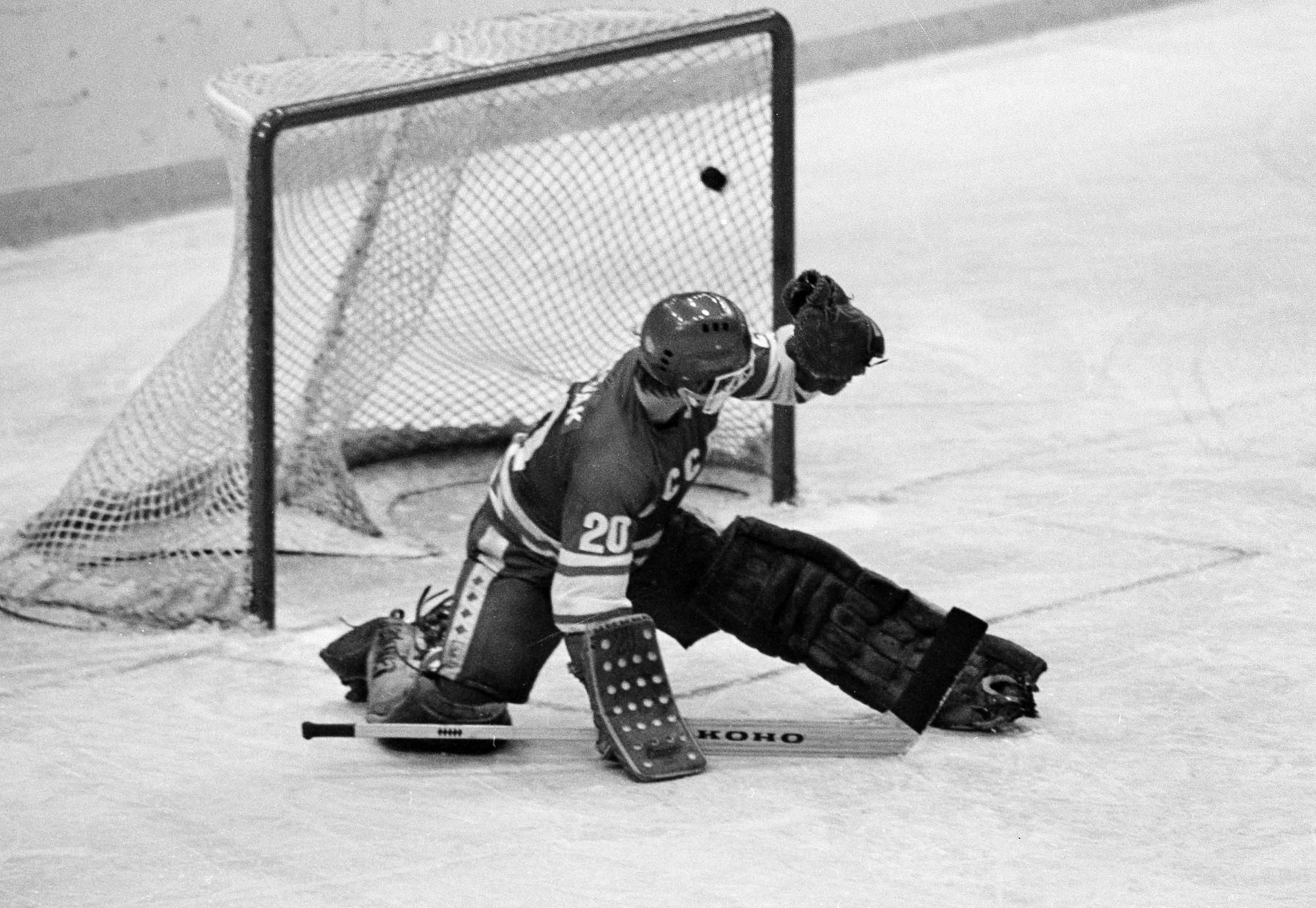 Legendárny sovietsky brankár Vladislav Tretiak.