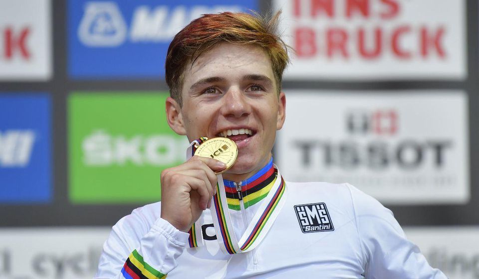 Remco Evenepoel, juniorský majster sveta v cyklistike z rok 2018.