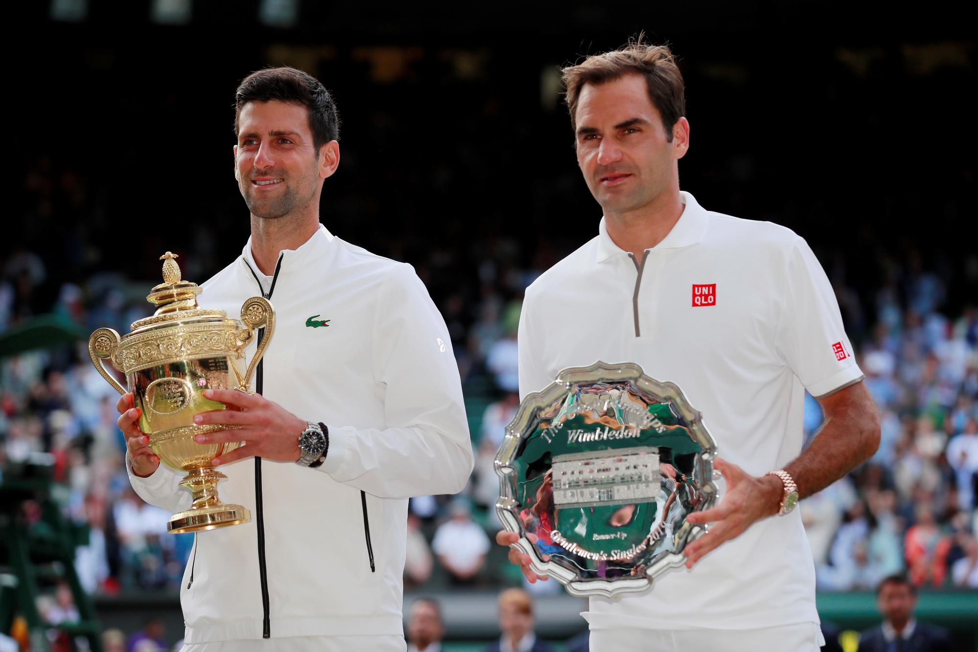 Roger Federer a Novak Djokovič