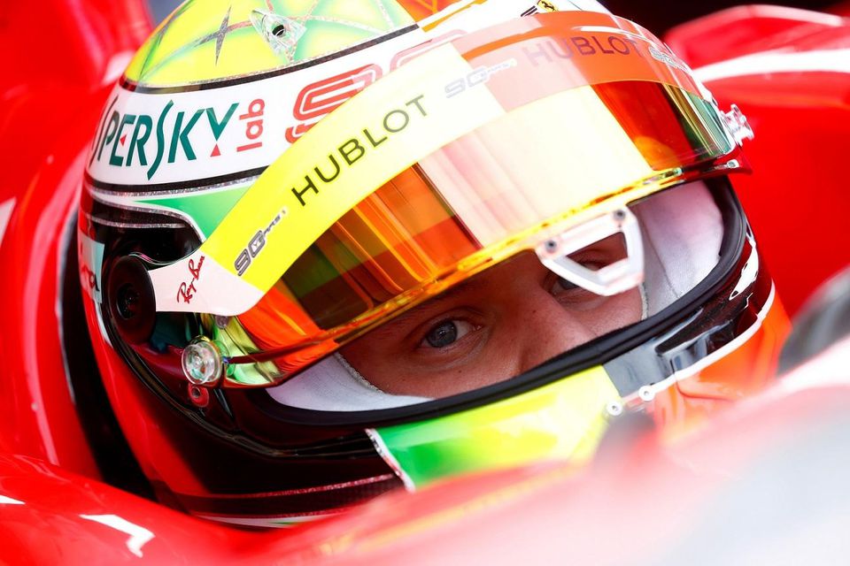 Mick Schumacher v monoposte svojho otca.