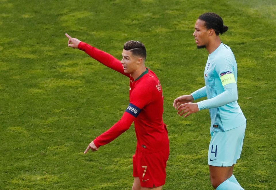 Cristiano Ronaldo a Virgil van Dijk.