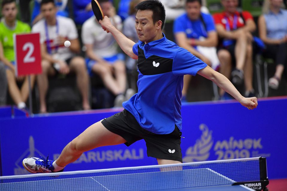 Slovenský reprezentant v stolnom tenise Wang Yang.