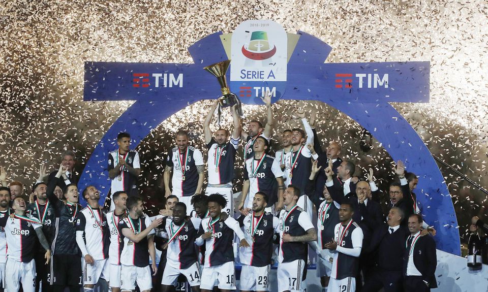 Majstrovská radosť hráčov Juventusu.