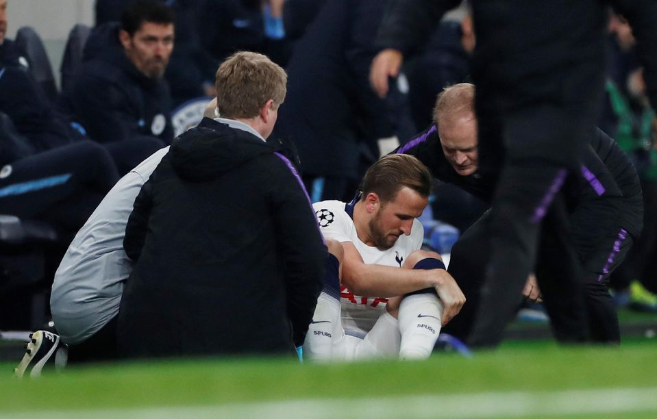 Zranený Harry Kane z Tottenhamu Hotspur