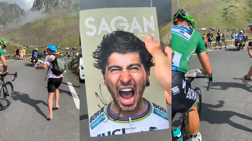 VIDEO: Peter Sagan rozdáva autogramy aj počas náročnej horskej etapy