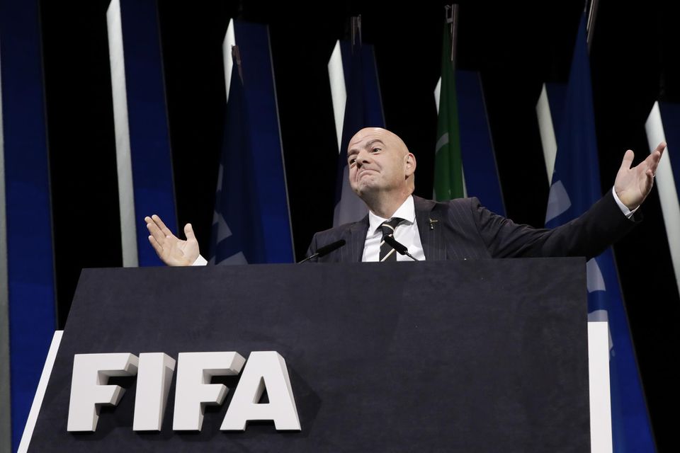Prezident Medzinárodnej futbalovej federácie (FIFA) Gianni Infantino.