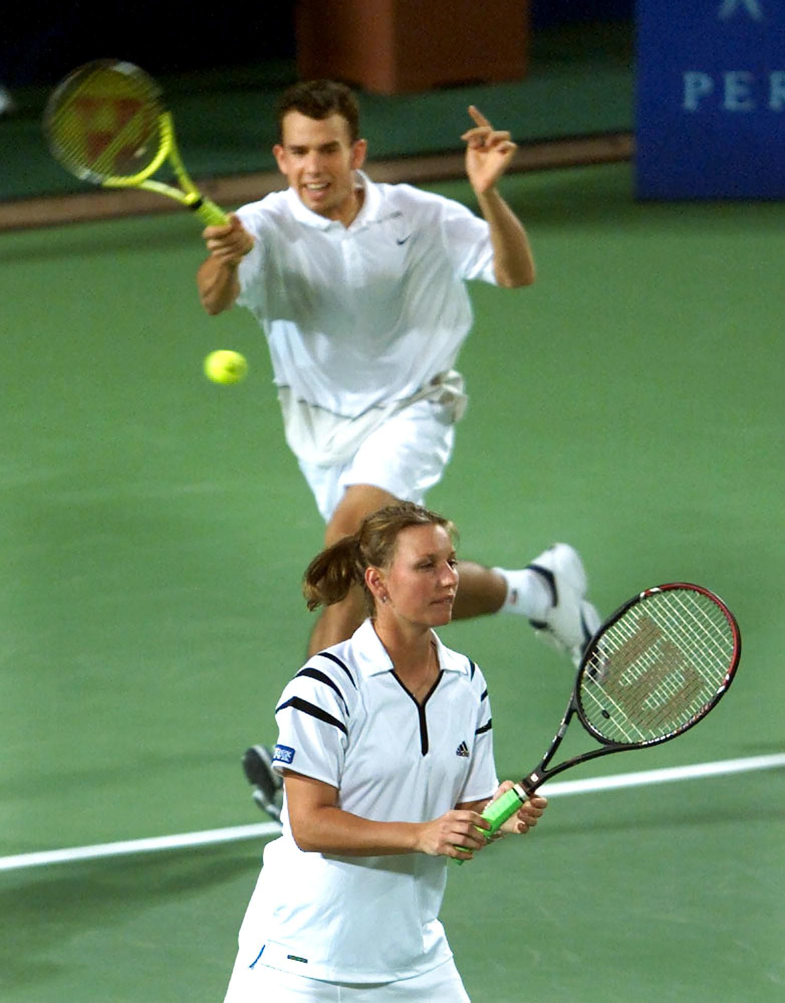 Dominik Hrbatý a Karina Habšudová v roku 2001.