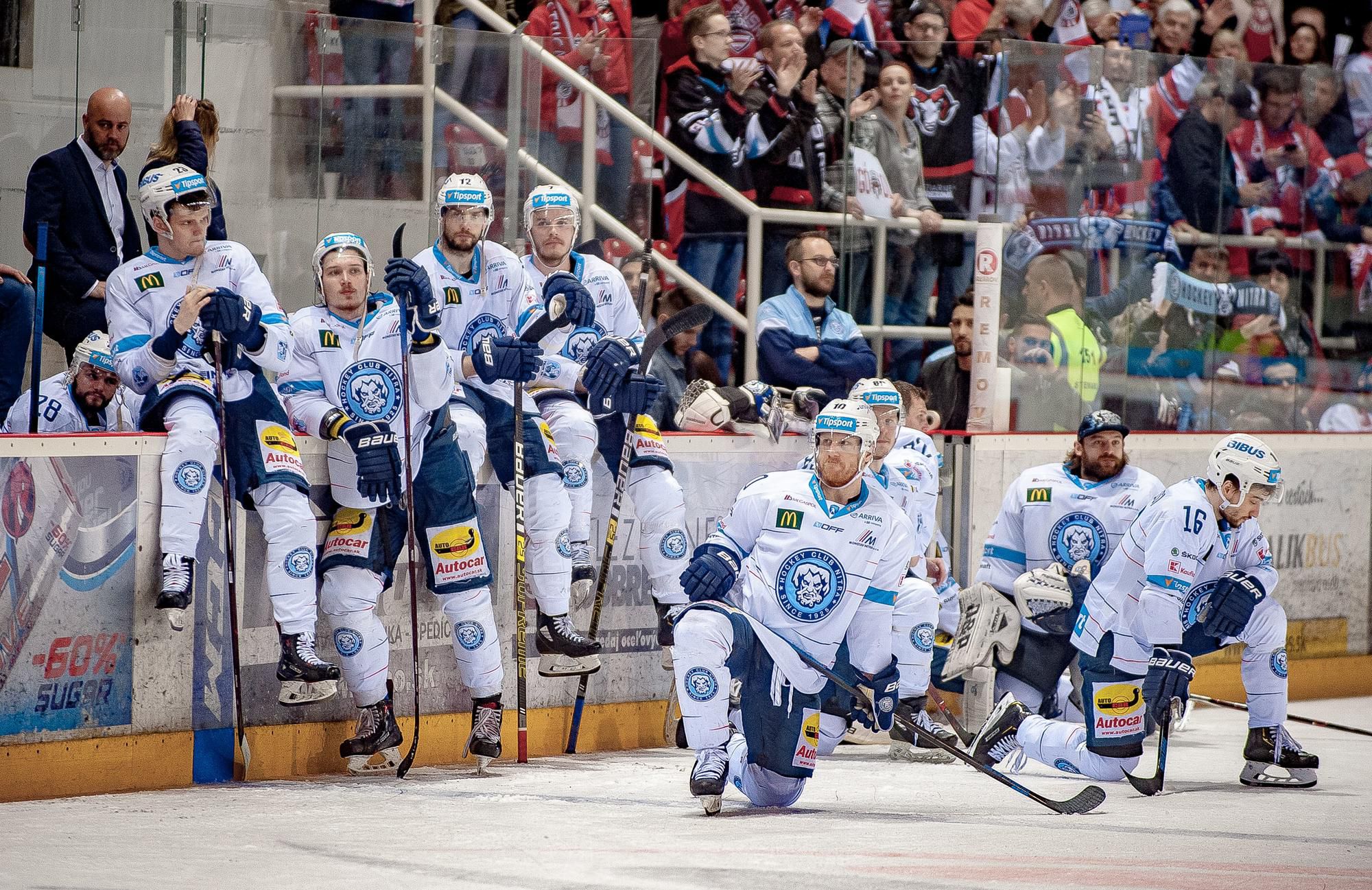Hokejisti Nitry po piatom zápase finále play-off Tipsport ligy.